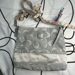 Coach Gray Vintage Signature C’s Crossbody Bag or Shoulder bag